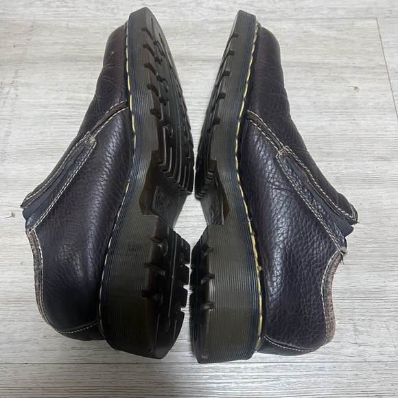 Dr Martens 9729 Brown Leather Mens Sz 8 Made In England Slip On Shoes Punk Oi! - Picture 5 of 11